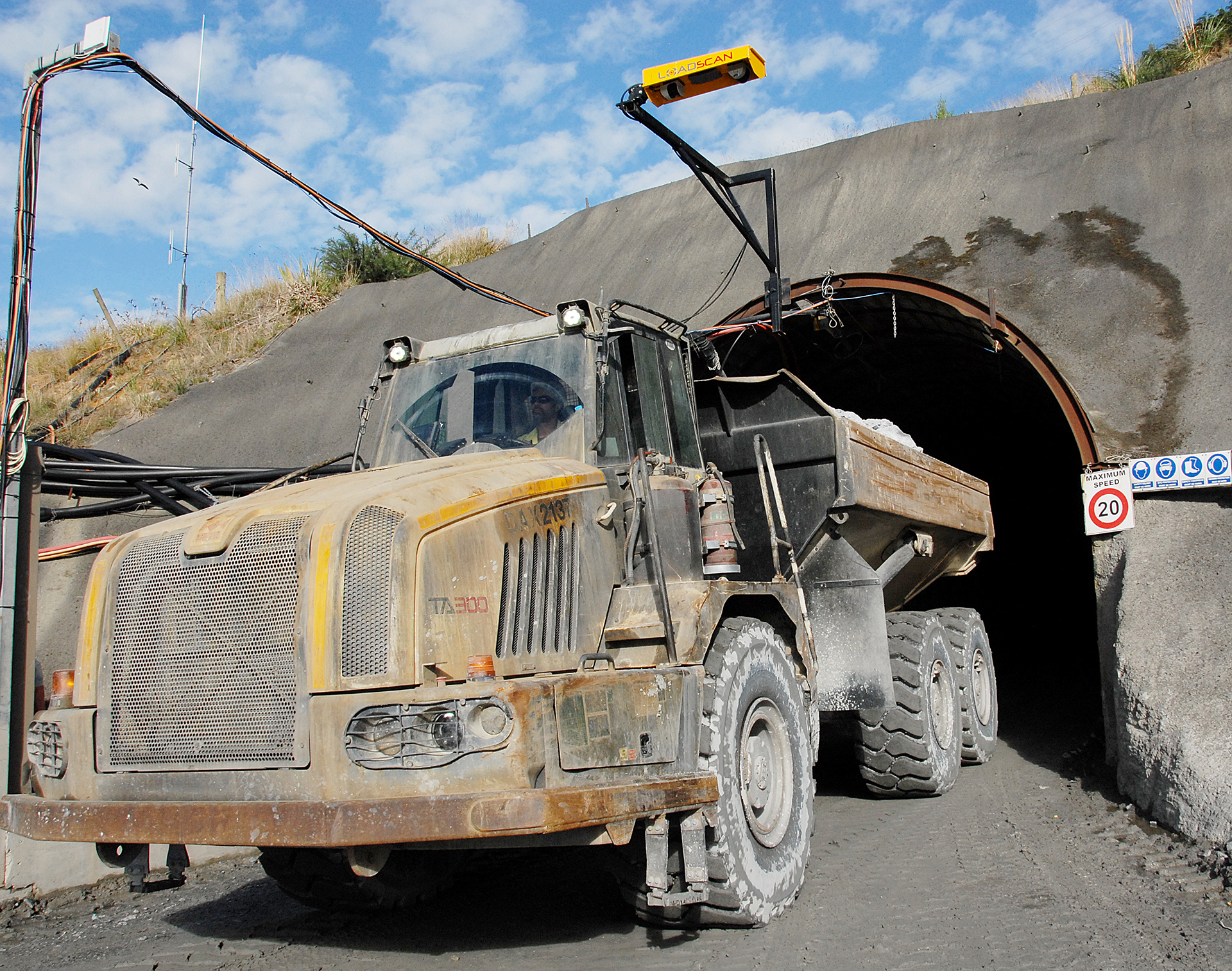 Tête de lecture personnalisée Loadscan Newmont Waihi Gold Mine