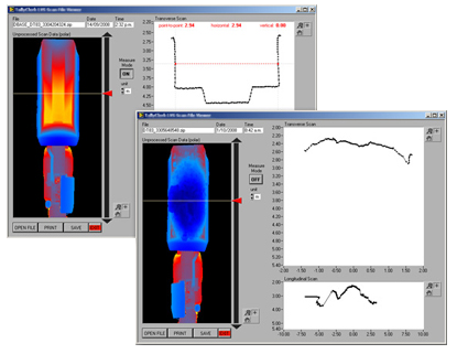 Loadscan Empty Loaded Profiles 3D Loadscan Profiler screens