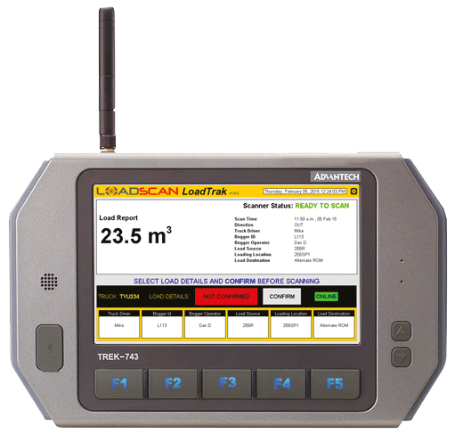 Loadtrak Rugged Console Touchscreen Rugged in-cab LoadTrak Console