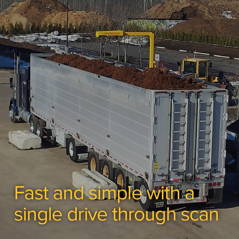 Loadscan_Mulch-solutions_Fast mulch scanning Fast and simple with a single drive through scan