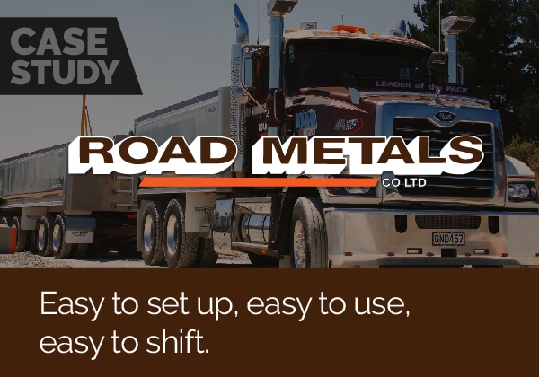 No hay medias tintas para Road Metals Ltd - Loadscan es fácil de usar, configurar y cambiar de ubicación