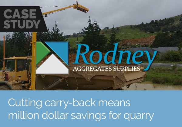 La réduction du carry-back permet à Rodney Aggregates d'économiser un million de dollars.