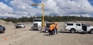Coops truck under volume scanner Australia