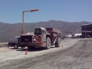 Minera Roble dumptruck Loadscan - Leitor portátil de volume de carga