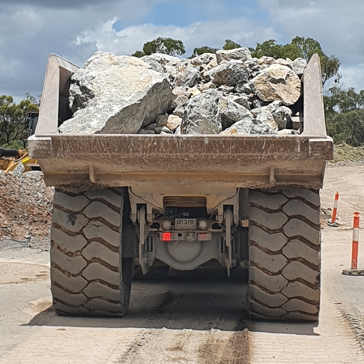 Loaded ug truck rear
